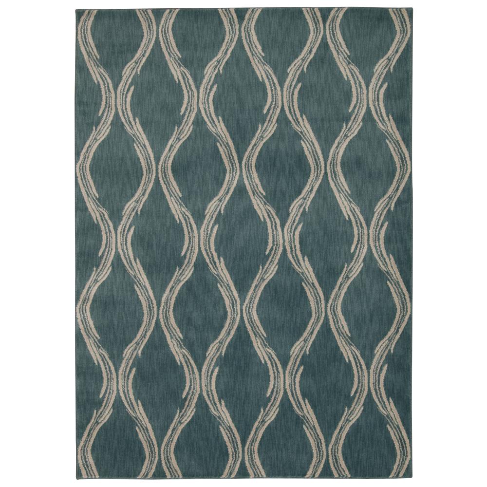 Nourison TNQ02 Tranquility 7 Ft. 9 In. X 10 Ft. 10 In. Rectangle Rug in Aqua